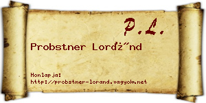 Probstner Loránd névjegykártya